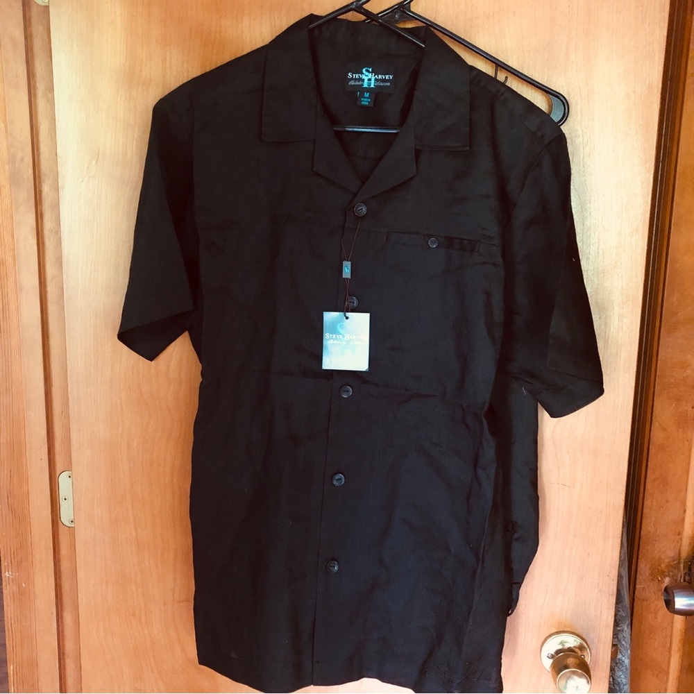 NWT: Steve Harvey 2pc linen shirt & pants set